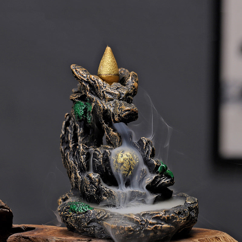 Creative Resin Backflow Incense Burner Ornament