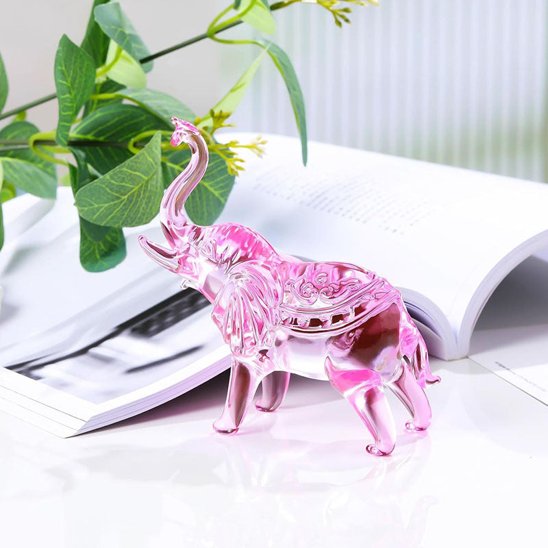 Luxury Rainbow Crystal Elephant – Symbol of Strength, Wisdom & Prosperity