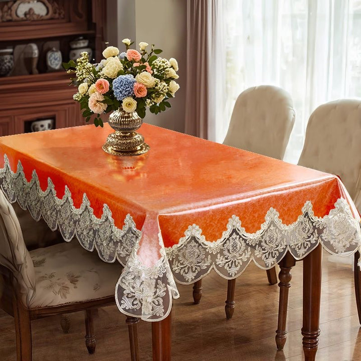 New waterproof, oil-resistant, and heat-resistant leather tablecloth