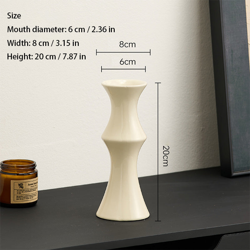 Stylish Bamboo-Style Ceramic Vase