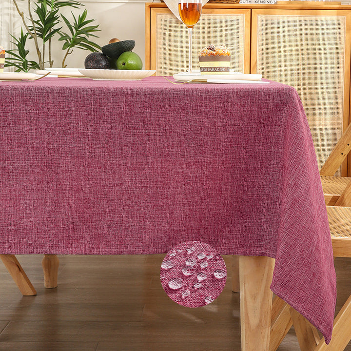 Elegant, waterproof, and dustproof solid-color tablecloth