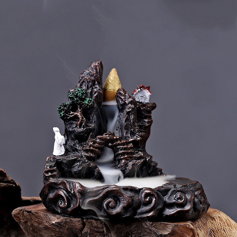 Creative Resin Backflow Incense Burner Ornament