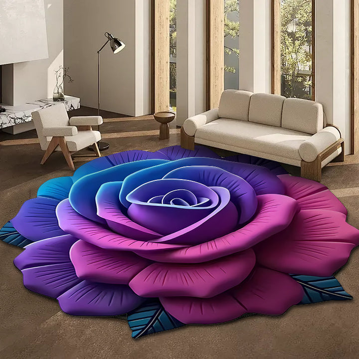Exquisite 3D Floral Pattern Non-Slip Diatomaceous Earth Mat