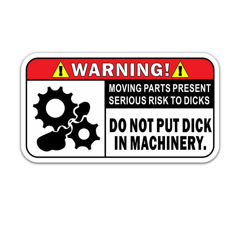 Humorous warning stickers