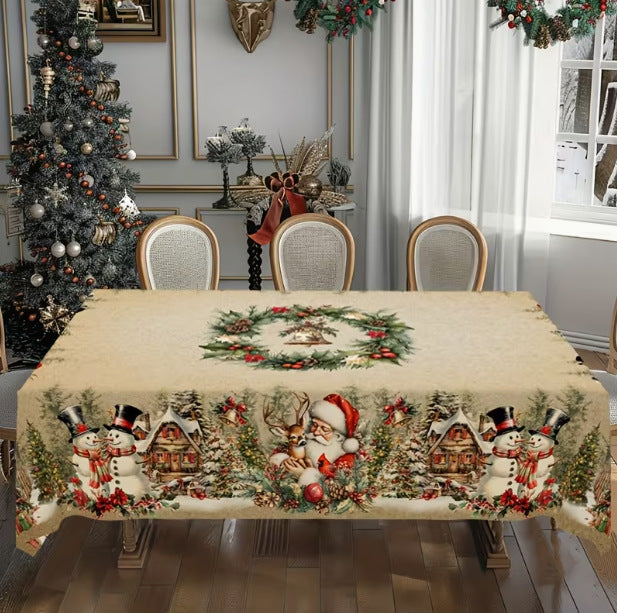 Popular Christmas-themed tablecloth decorations