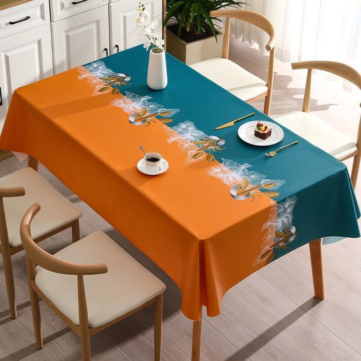 Premium-feel tablecloth: waterproof, oil-resistant, and heat-resistant.