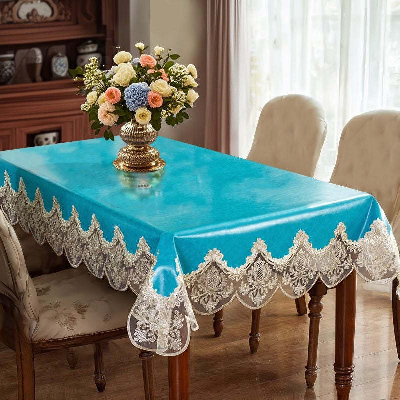 New waterproof, oil-resistant, and heat-resistant leather tablecloth