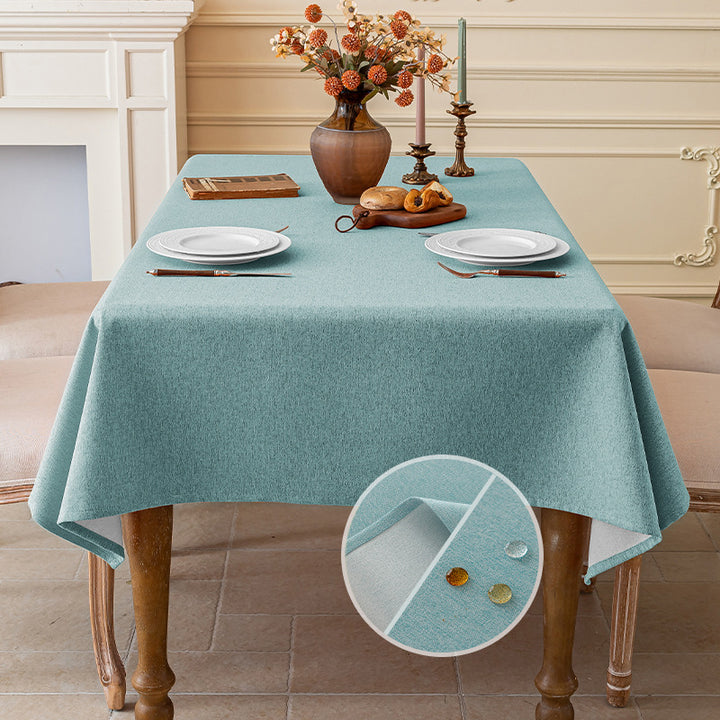 Triple-Protection Solid-Color Cotton-Linen Tablecloth