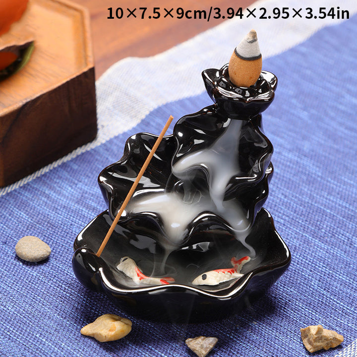 Ceramic Backflow Incense Burner Ornament