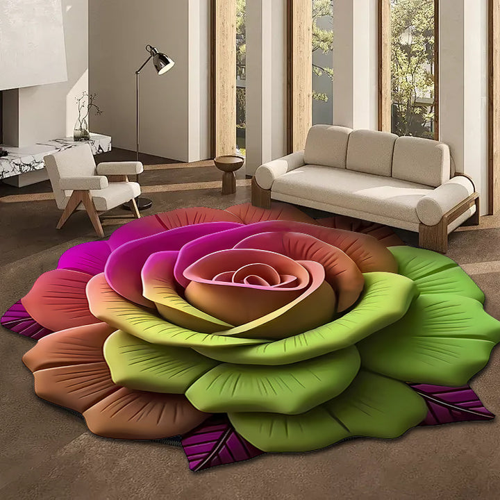 Exquisite 3D Floral Pattern Non-Slip Diatomaceous Earth Mat