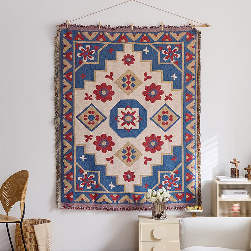 "Instagram-style" fabric wall hanging with cotton tassels