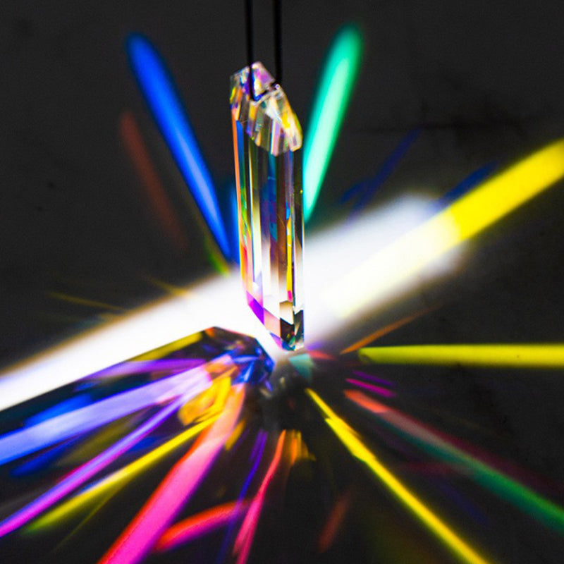 Colored crystal glass necklace