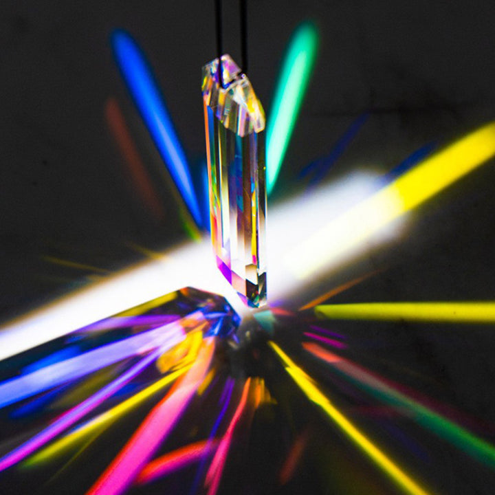 Colored crystal glass necklace
