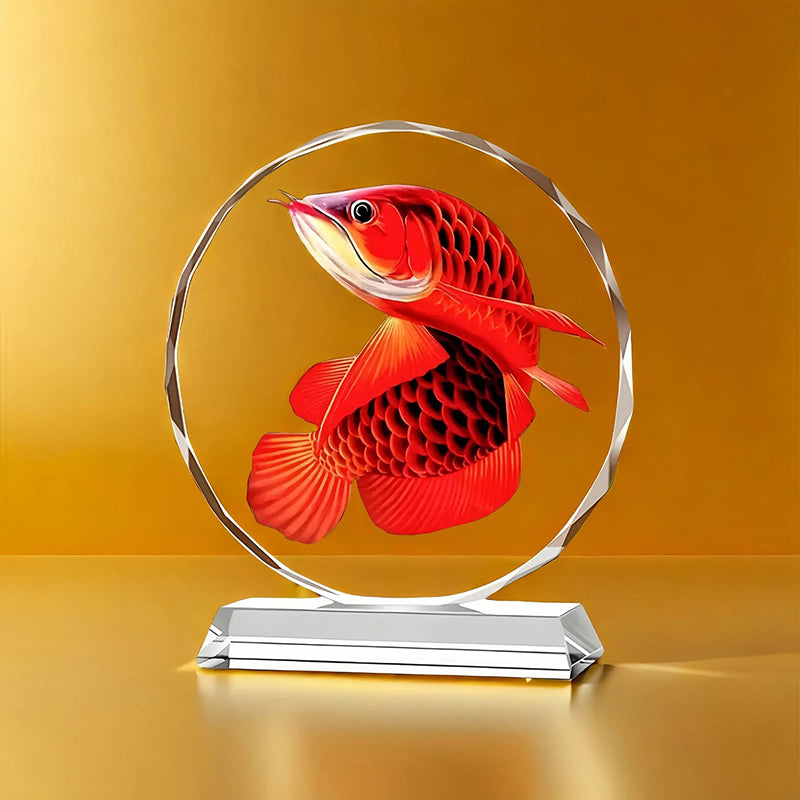 High-End Crystal Fish Desktop Ornament