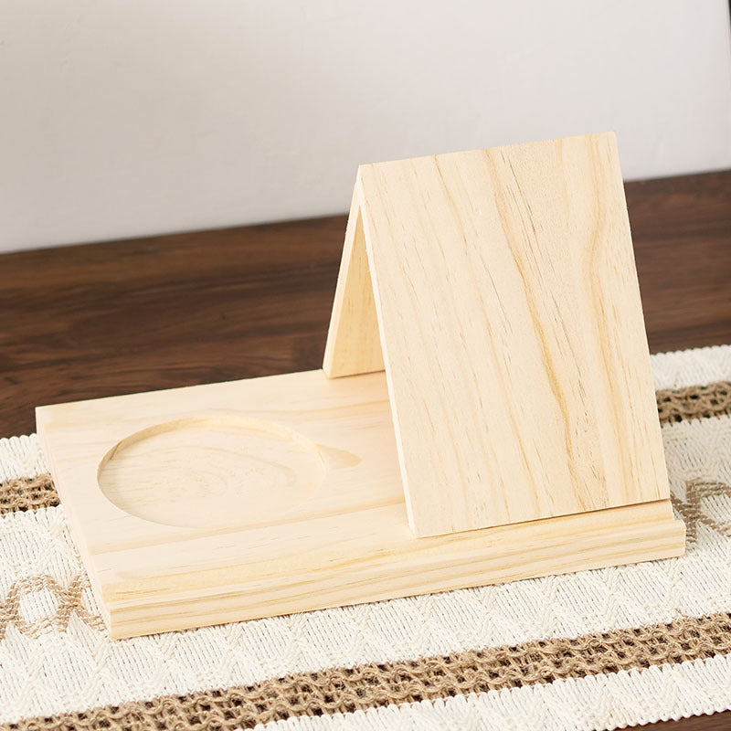 Multifunctional Solid Wood Triangular Desktop Stand
