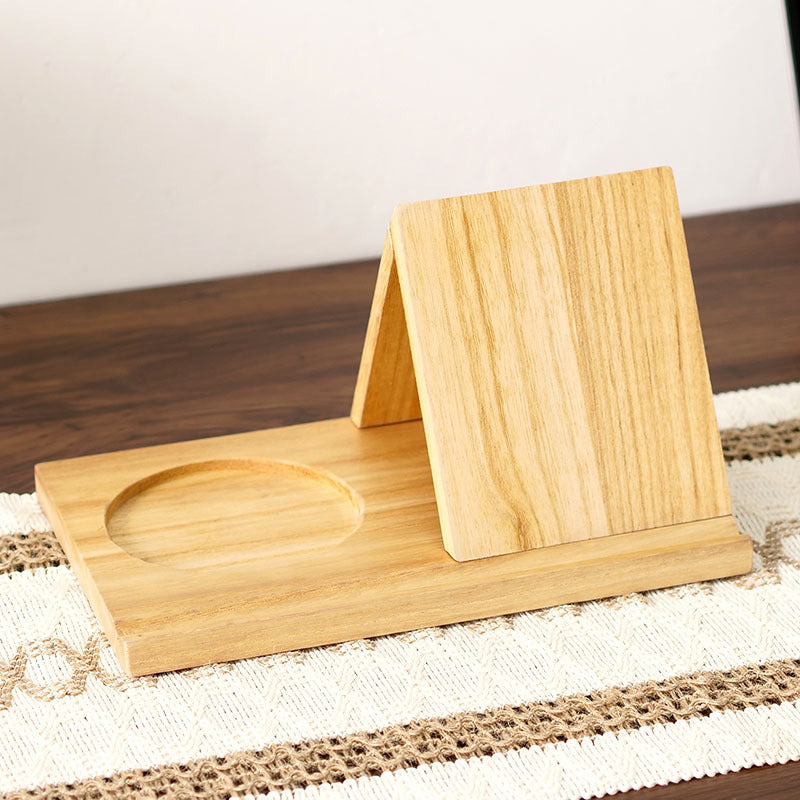 Multifunctional Solid Wood Triangular Desktop Stand
