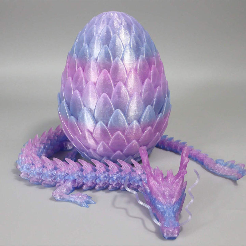 3D-Printed Dragon Scale Egg Decoration Set
