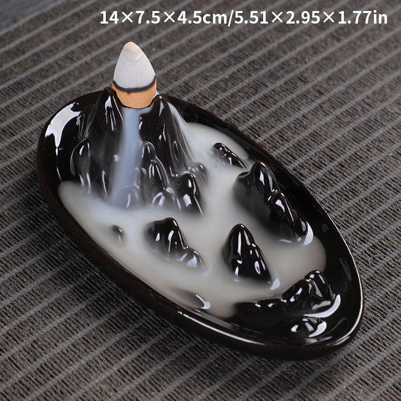 Ceramic Backflow Incense Burner Ornament