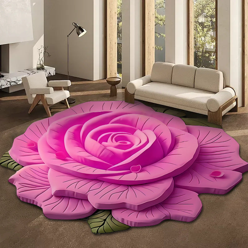 Exquisite 3D Floral Pattern Non-Slip Diatomaceous Earth Mat