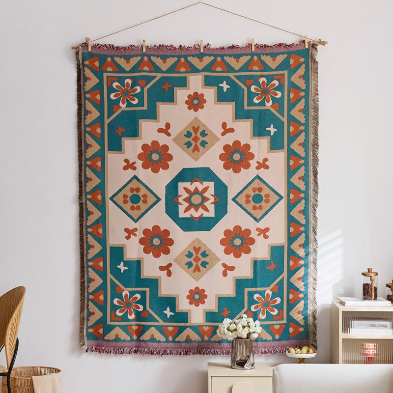 "Instagram-style" fabric wall hanging with cotton tassels