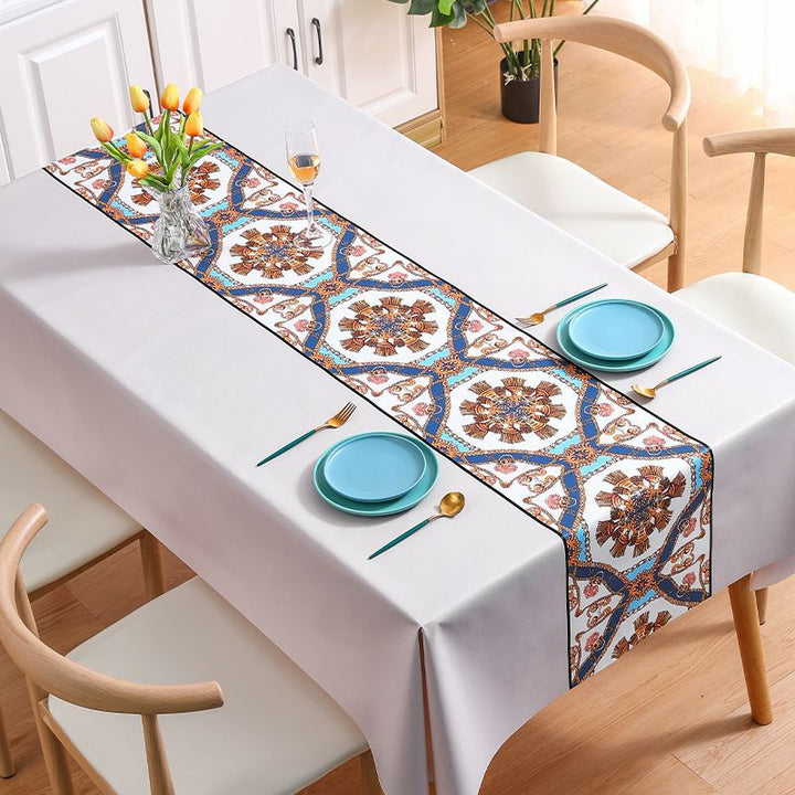Premium-feel tablecloth: waterproof, oil-resistant, and heat-resistant.