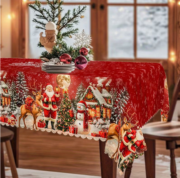 Popular Christmas-themed tablecloth decorations