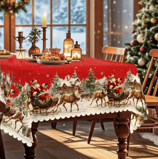 Christmas-themed table decorations