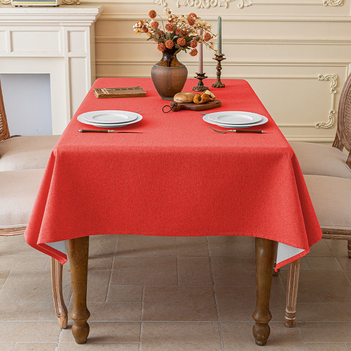 Triple-Protection Solid-Color Cotton-Linen Tablecloth