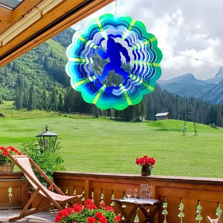 Stainless Steel 3D Visual Mandala Wind Spinner Hanging Ornament