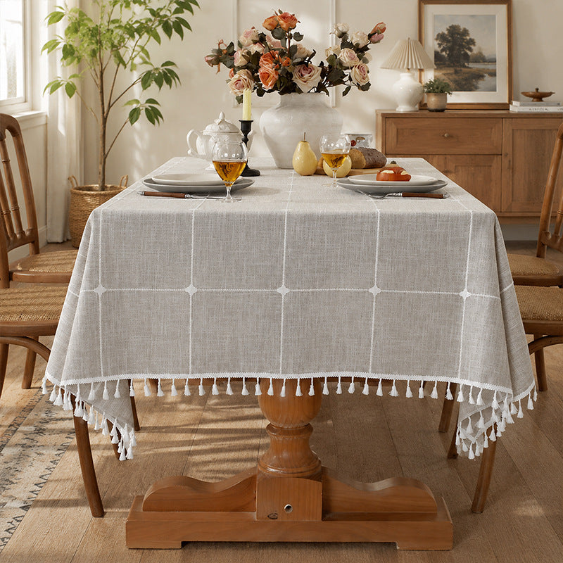 New Non-Slip Cotton-Linen Tablecloth — Premium Affordable Luxury Style