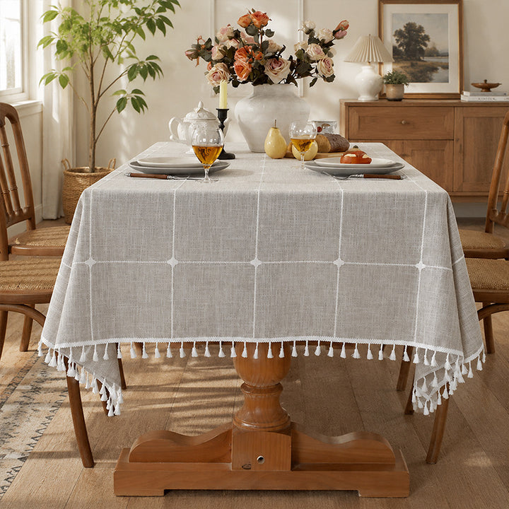 New Non-Slip Cotton-Linen Tablecloth — Premium Affordable Luxury Style
