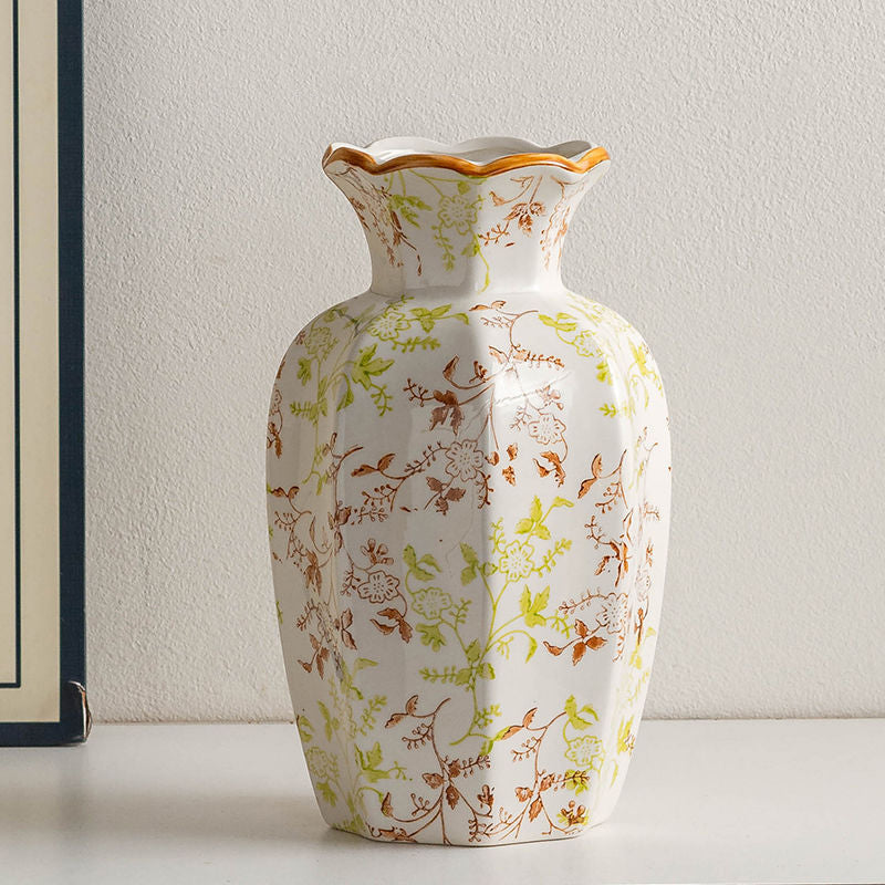 High-quality blue and white porcelain floral vase