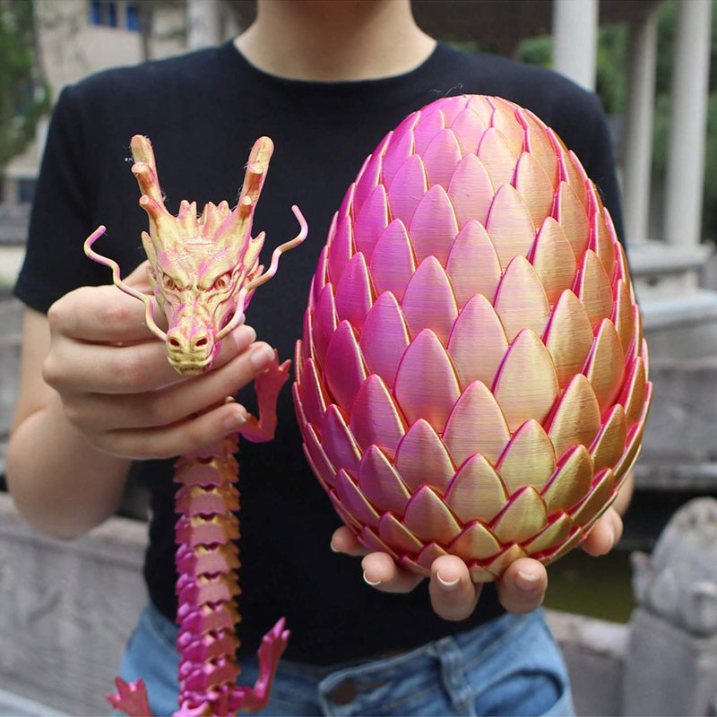 3D-Printed Dragon Scale Egg Decoration Set