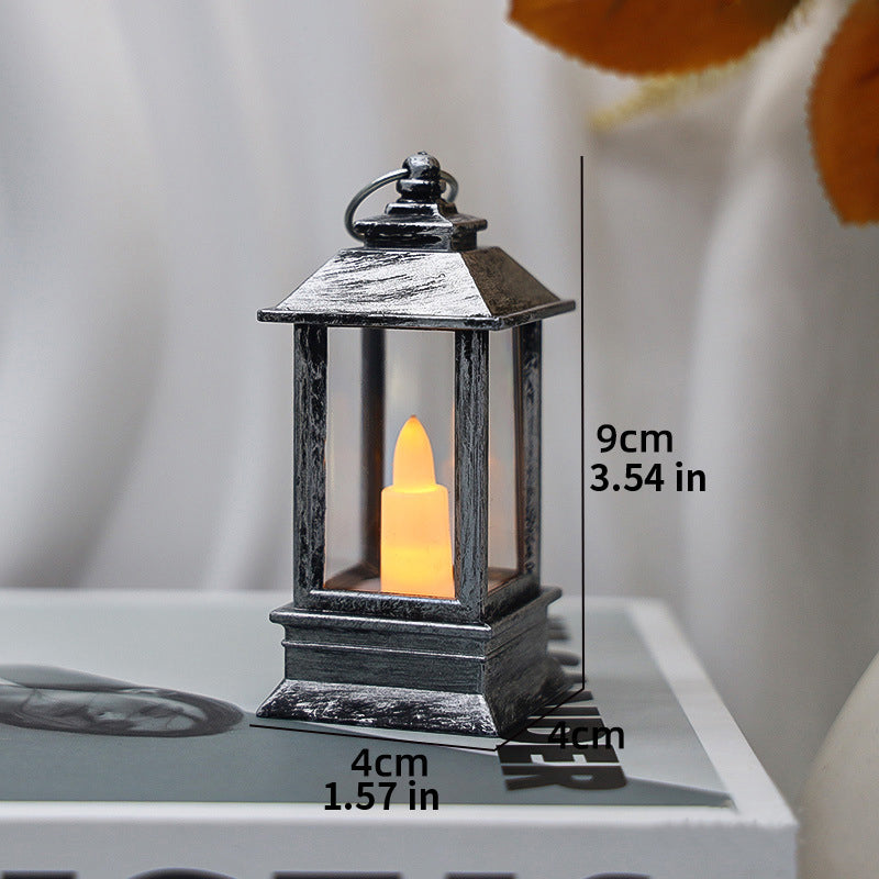 Vintage-style LED electronic candle lantern