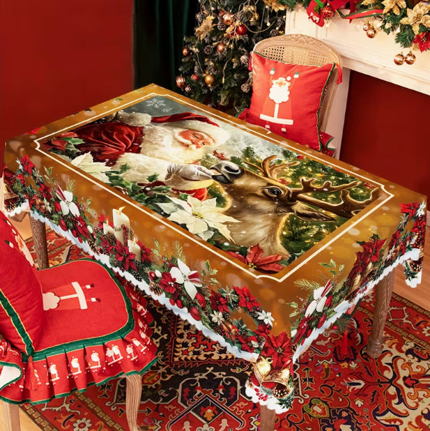 Popular Christmas-themed tablecloth decorations