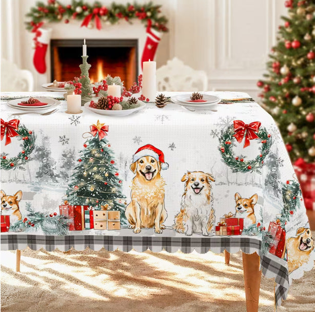 Christmas-themed table decorations
