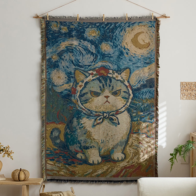 "Instagram-style" fabric wall hanging with cotton tassels