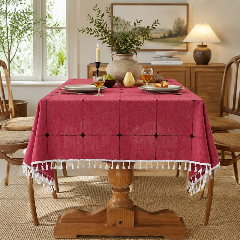 New Non-Slip Cotton-Linen Tablecloth — Premium Affordable Luxury Style