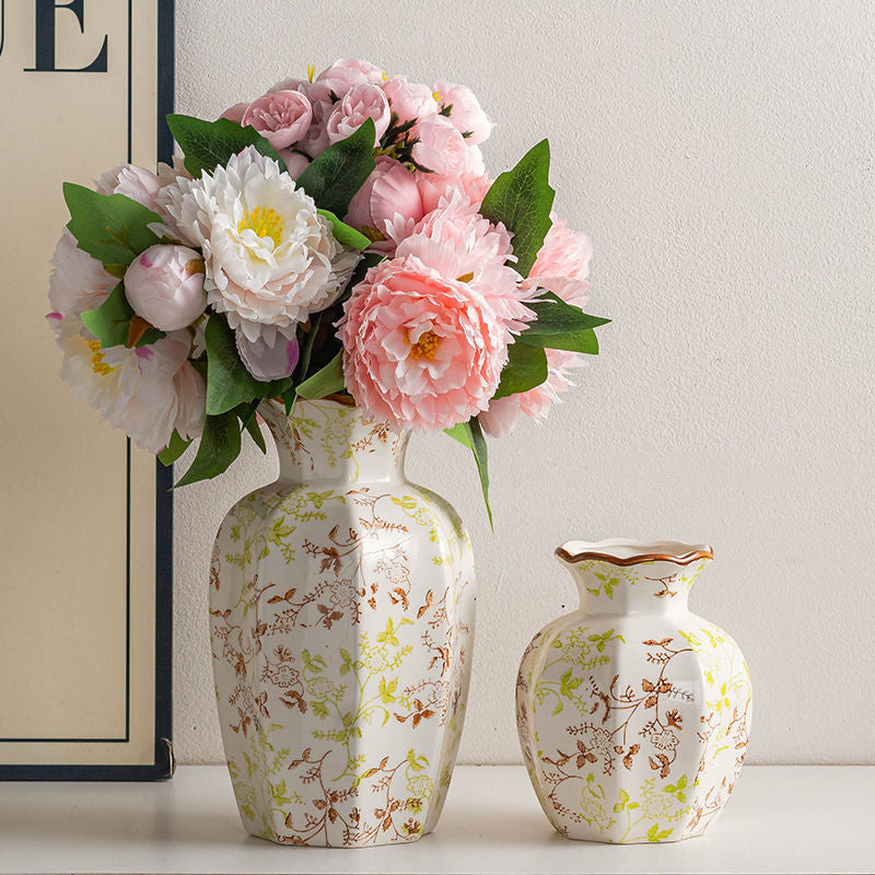 High-quality blue and white porcelain floral vase