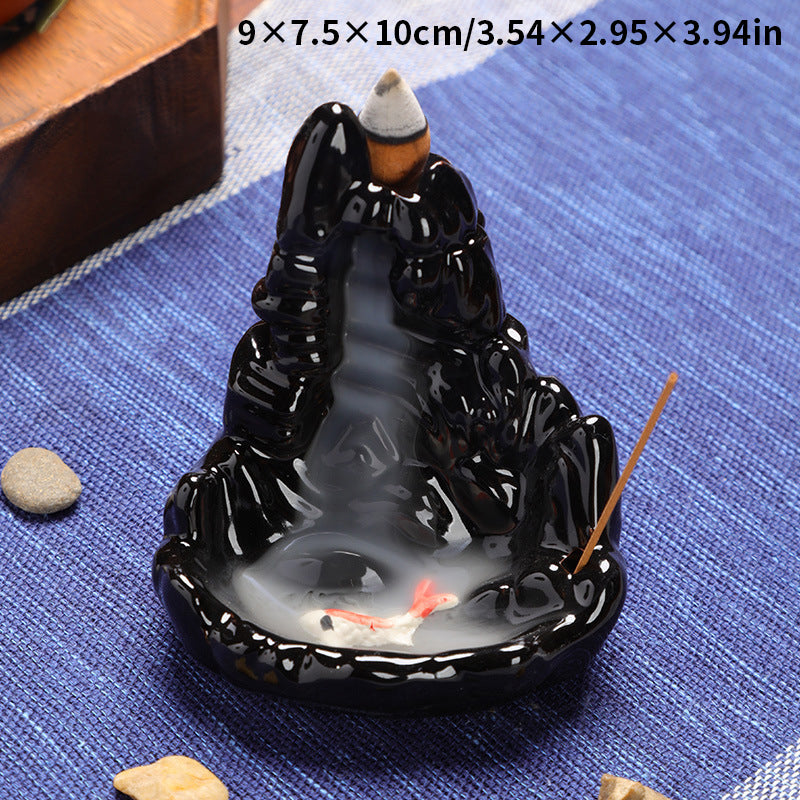 Ceramic Backflow Incense Burner Ornament
