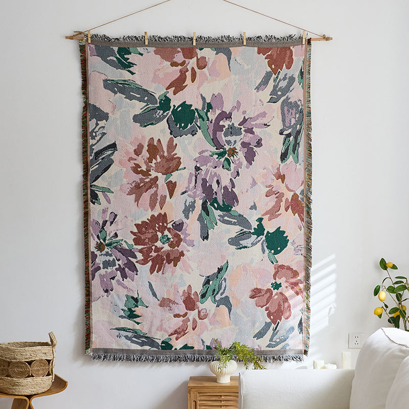 "Instagram-style" fabric wall hanging with cotton tassels