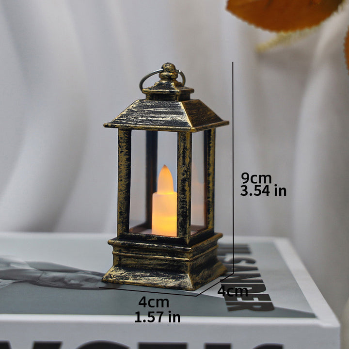 Vintage-style LED electronic candle lantern