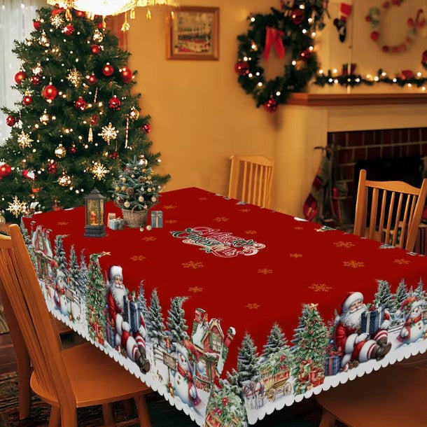 Popular Christmas-themed tablecloth decorations