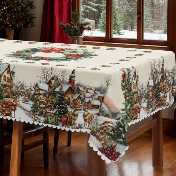 Christmas-themed table decorations
