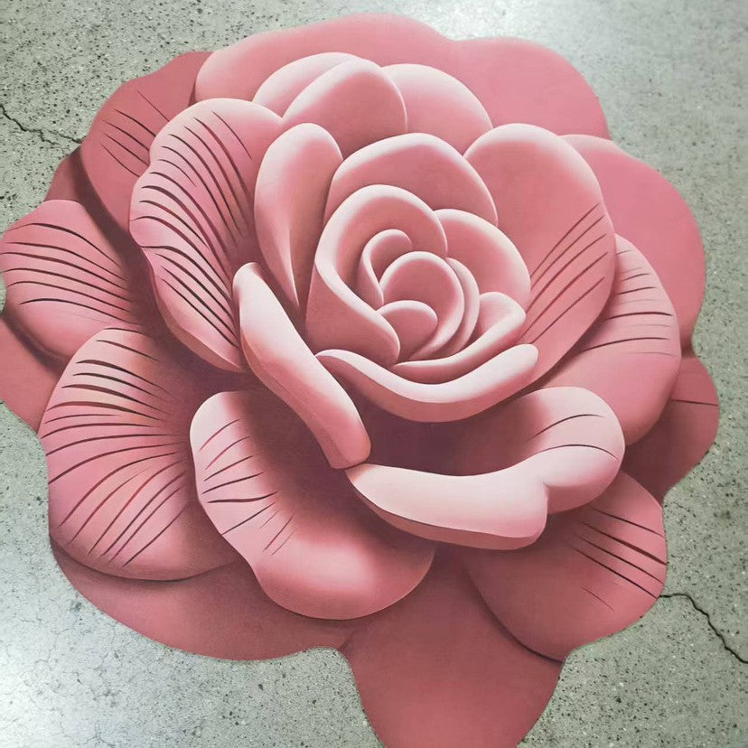 Stunning 3D Floral Pattern Floor Mat – Non-Slip &amp; Quick-Drying