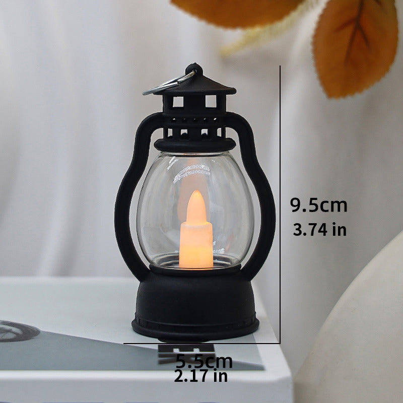 Vintage-style LED electronic candle lantern