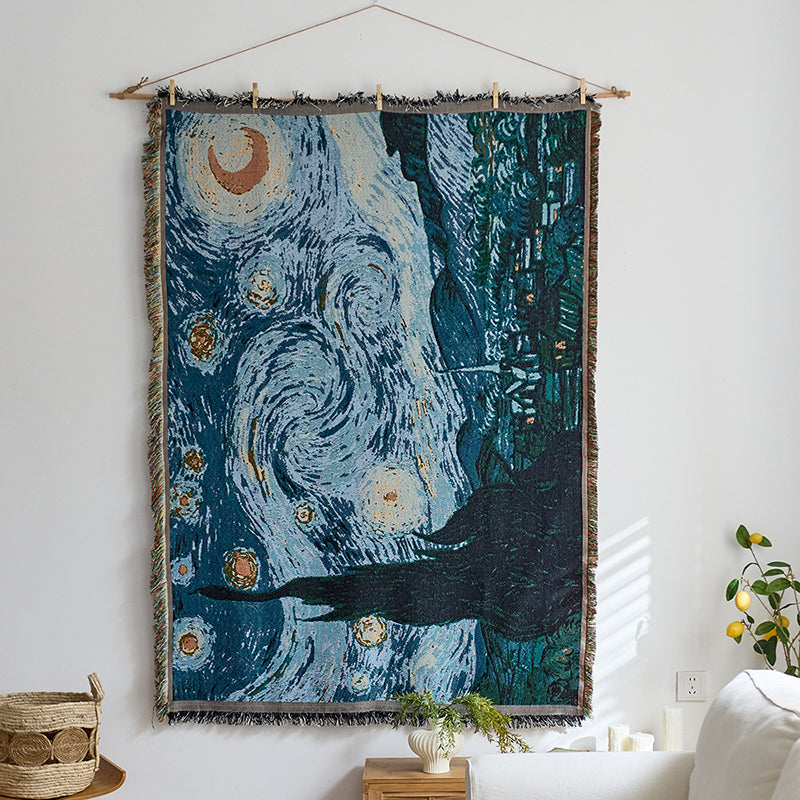 "Instagram-style" fabric wall hanging with cotton tassels