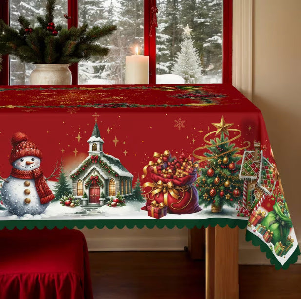 Popular Christmas-themed tablecloth decorations