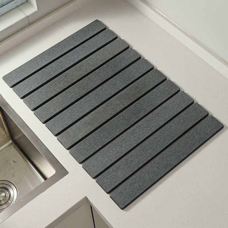 Foldable Marble-Pattern Countertop Mat (Absorbent &amp; Heat-Resistant)