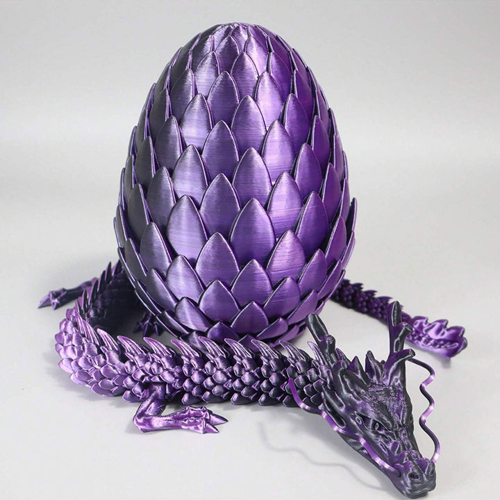 3D-Printed Dragon Scale Egg Decoration Set